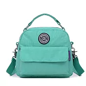 【KISSDIAMOND】多功能防潑水學院風背包Tiffany綠