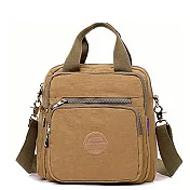 KISSDIAMOND】多隔層防潑水雙肩背包卡其