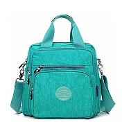 KISSDIAMOND】多隔層防潑水雙肩背包湖水綠