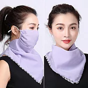 防曬透氣雪紡二用口罩護頸絲巾 (紫)