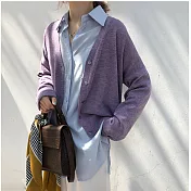 【那木】薄款排釦針織空調開衫外套(4色)    FREE羅蘭紫