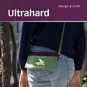Ultrahard 月見兔斜背手機袋-騎木馬(綠紫)
