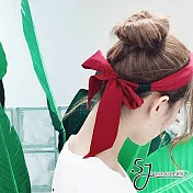 【SJ】日系森女系飄帶造型髮箍(兩色)-酒紅