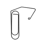 【HIGHTIDE】回紋針型夾式書籤 ‧  黑