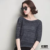 【Jilli~ko】夏季百搭薄款鏤空針織衫 J6729　FREE黑色