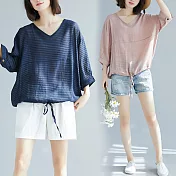 輕鬆涼爽七分袖寬鬆上衣