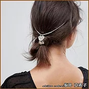 『坂井.亞希子』波西米亞民族風格珠光銅花造型金屬雙夾頭飾