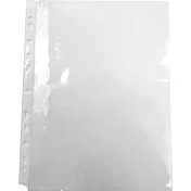 (1包100個)11孔內頁袋(透明白邊)厚0.035mm
