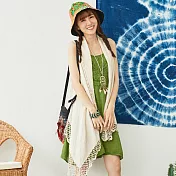 【潘克拉】手工編織蕾絲垂墜罩衫 TM1047 FREE杏白