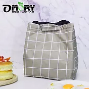 【OMORY】日式保冰/保溫便當袋-A款氈粘式-香檳金