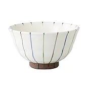 【西海陶器】波佐見燒白化粧十草飯碗325ml ‧大青