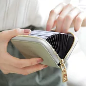 CHENSON 真皮 11卡一手握卡包/零錢包 (W00602-G2)柳茶灰