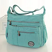 【KISSDIAMOND】防潑水多隔層大容量郵差包-921(手提/肩背/斜背/大容量/6色可選)翠綠色
