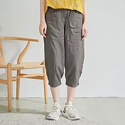 【慢。生活】前後雙口袋造型長褲 K1721　FREE深灰