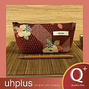 uhplus Q-plus寬底筆袋-小町日和(紅)