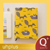 uhplus Q-plus手感書衣-小狐狸(檸黃)