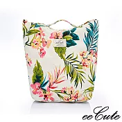 eeCute復古圖騰水洗帆布托特包(手提、斜側背)優雅奔放