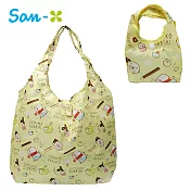 【日本正版授權】角落生物 摺疊 購物袋/環保袋/手提袋 防潑水 角落小夥伴 -鵝黃款