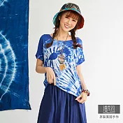 【潘克拉】藍染紋涼感短袖T恤 TM1040 FREE淺藍