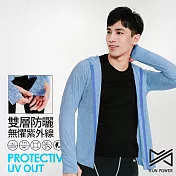 Run Power 抗菌吸排運動防曬外套7510-S水藍色