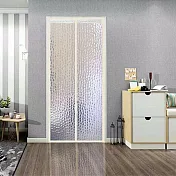 【EZlife】EVA防冷氣外洩防蚊魔術貼門簾水立方米色