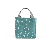 暖日風景 棉麻保溫保冷便當袋(束口包)-綠