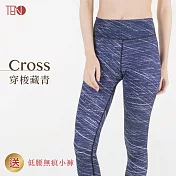 TENO花花褲。輕量化運動休閒褲【買就送小褲】M穿梭藏青