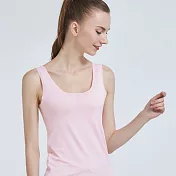 【Stoney.ax】冰絲背心透氣爽滑舒適無痕L淺粉色