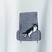 ：Urb.【沙發貓】拼接口袋洋裝款FREE微藍白