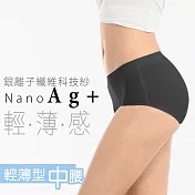 瑪榭 無痕抗菌三角內褲-輕薄透氣-橫紋M黑