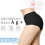 瑪榭 無痕抗菌三角內褲-輕薄透氣M黑