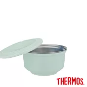 【THERMOS膳魔師】不鏽鋼兩用粉彩隔溫碗1.05L(A-DBOWL-MNT)薄荷綠