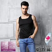 【MORINO摩力諾】吸汗速乾涼感背心L黑色