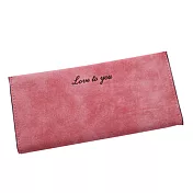 amazing 薄型多功能磨砂皮輕巧女用長夾 (4色任選)紅色