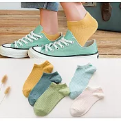JDS.Sock_夏季繽紛豎條暗紋簡約船襪（五色一組，不挑色）