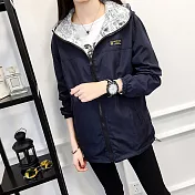 【KISSDIAMOND】時尚防風雙面穿連帽防曬外套(抗曬/遮陽/騎車/戶外/百搭 6色S-2XL可選)S藏青