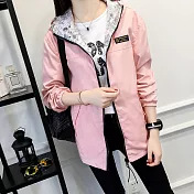 【KISSDIAMOND】時尚防風雙面穿連帽防曬外套(抗曬/遮陽/騎車/戶外/百搭 6色S-2XL可選)S粉色