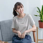 【慢。生活】比基尼LADY印花短袖T 933　FREE卡灰