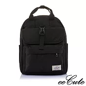 eeCute 輕盈防潑水後背包(手提.後背)時尚黑