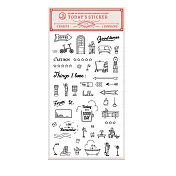 本日薄膜轉印貼紙-附防水信封 紅 分享嗜好