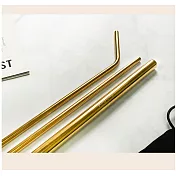 【優多生活】316L醫療鋼吸管【古典金】（4入）內贈絨布袋和吸管刷