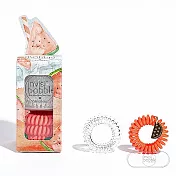 德國【invisibobble】經典魔髮圈-西瓜沙瓦 (限量款/6入/內含一個隱藏版吊飾)