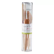 【箸 ISHIDA】日本天然木筷雙匙三入組 ‧白木漆