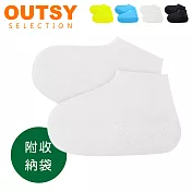【OUTSY嚴選】戶外防水防雨便攜矽膠鞋套M透明