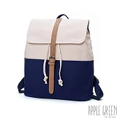 Apple Green 城市輕旅帆布後背包(藍)