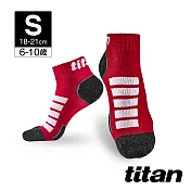 【titan】太肯 功能慢跑襪 2s S 紅/竹炭
