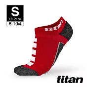 【titan】太肯 功能慢跑踝襪 2s S 紅/竹炭
