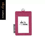 珠友 多層識別證套/證件套/工作證套/票卡夾/萬用票夾/卡套(直式)-do it now02桃