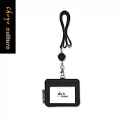 珠友 識別證套組/附伸縮吊環/工作證套/票卡夾/萬用票夾/卡套(橫式)-do it now01黑