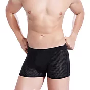 超彈力男士健康透氣內褲(3件組)黑色